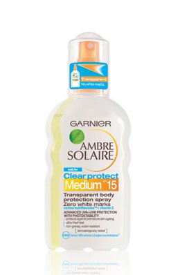 Garnier Ambre Solaire Clear Protect SPF15 Transparent Protection Spray 200ml